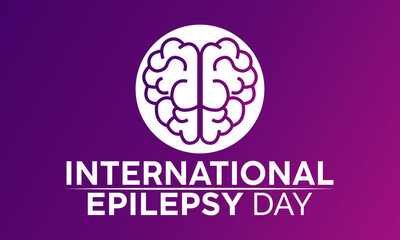 International Epilepsy Day observed every year on february 12. Vector health banner, flyer, poster and social medial template design.