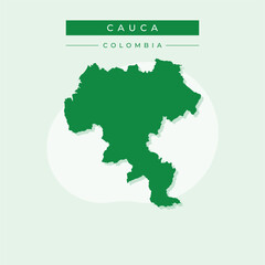 Vector illustration vector of Cauca map Colombia