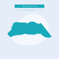 Vector illustration vector of Arauca map Colombia
