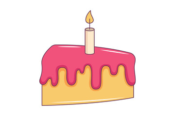 New Year Cake Sticker Design
