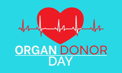 Organ Donor Day observed every year on february 14. Vector health banner, flyer, poster and social medial template design.