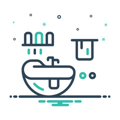 Mix icon for bathroom