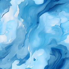 Azure Swirls abstract background  - tile - seamless pattern