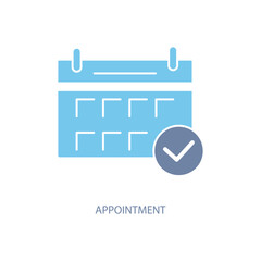 appointment concept line icon. Simple element illustration. appointment concept outline symbol design.