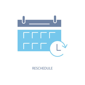 reschedule concept line icon. Simple element illustration. reschedule concept outline symbol design.