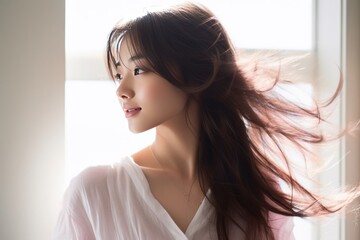 Fototapeta premium 窓際の女性