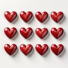 Fototapeta premium red heart shape sticker
