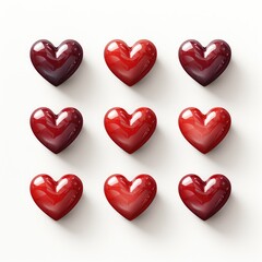 Fototapeta premium red heart shape sticker