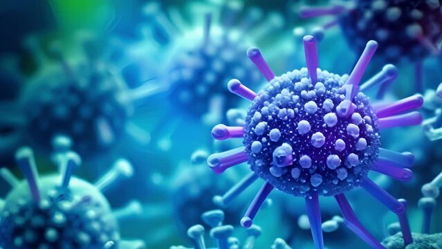 A closeup of an antigen, the specific substance in a vaccine that triggers the bodys immune response.