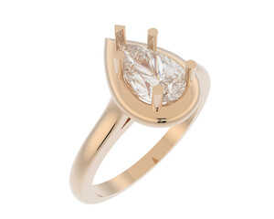 Jewelry isolated on background. 3d rendering - illustration