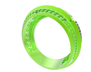 Jewelry isolated on background. 3d rendering - illustration
