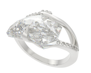 Jewelry isolated on background. 3d rendering - illustration