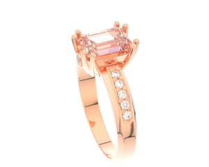 Jewelry isolated on background. 3d rendering - illustration