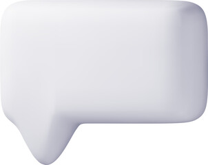 Fototapeta premium 3D White Blank Speech Bubble