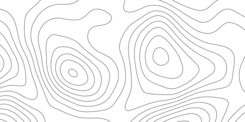 Fotobehang Abstract pattern with lines Topographic map. Geographic mountain relief . Modern design with white background wavy pattern design. Background for desktop, topology, digital art . © Vermelho