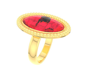 Jewelry isolated on background. 3d rendering - illustration