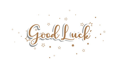 good luck sign on white background