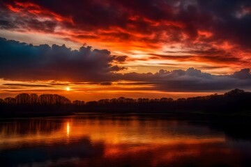 Obraz premium Sun set natural view