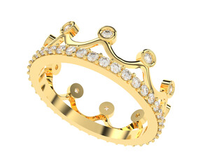 Jewelry isolated on background. 3d rendering - illustration