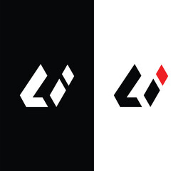 Monogram Ui Letter Logo Design. Usable for Business Logo. Logo Element - obrazy, fototapety, plakaty