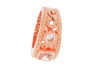 Jewelry isolated on background. 3d rendering - illustration