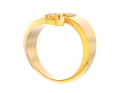 Jewelry isolated on background. 3d rendering - illustration