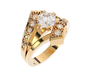 Jewelry isolated on background. 3d rendering - illustration