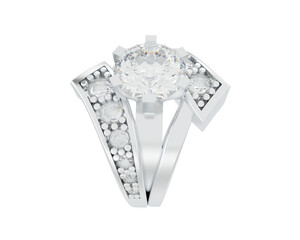 Jewelry isolated on background. 3d rendering - illustration