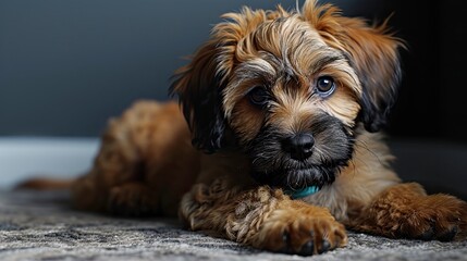 Naklejka na ściany i meble Studio Shot Cute Dog On Isolated, Desktop Wallpaper Backgrounds, Background HD For Designer