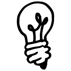 Hand Drawn Lamp Doodle Drawing