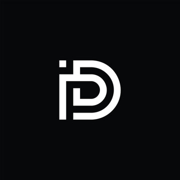 Minimalist iPD Letter Logo. Usable for Business Logo. Monogram Element