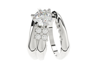 Jewelry isolated on background. 3d rendering - illustration