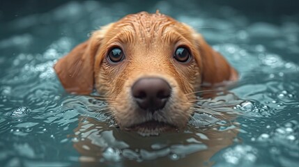 Underwater Funny Photo Golden Labrador Retriever, Desktop Wallpaper Backgrounds, Background HD For Designer