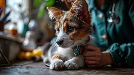 Vet Examining Dog Cat Puppy Kitten, Desktop Wallpaper Backgrounds, Background HD For Designer