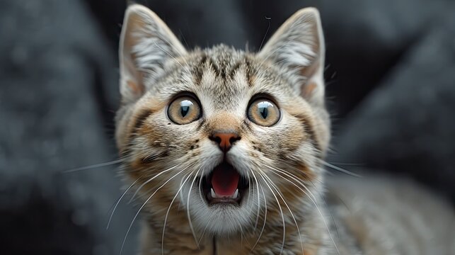 Young Crazy Surprised Cat Make Big, Desktop Wallpaper Backgrounds, Background HD For Designer