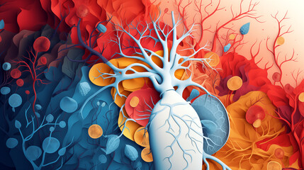 Abstract background Medical themed, digital art illustration