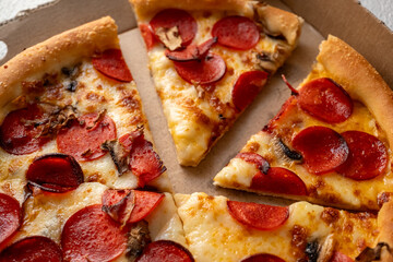 pizza with pepperoni