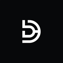 Monogram BD Letter Logo Design. Usable for Business Logo. Logo Element