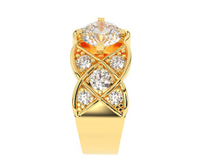 Jewelry isolated on background. 3d rendering - illustration