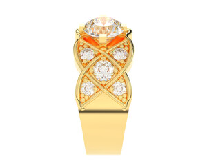 Jewelry isolated on background. 3d rendering - illustration