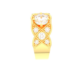 Jewelry isolated on background. 3d rendering - illustration