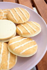 Fototapeta na wymiar white cookies on a plate