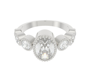 Jewelry isolated on background. 3d rendering - illustration