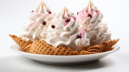 Fototapeta na wymiar soft serve ice cream on a white background