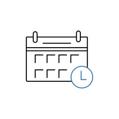 schedule concept line icon. Simple element illustration. schedule concept outline symbol design.