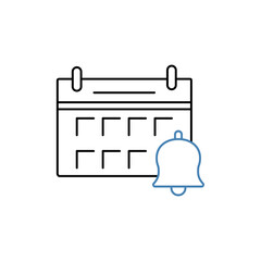 reminder concept line icon. Simple element illustration. reminder concept outline symbol design.