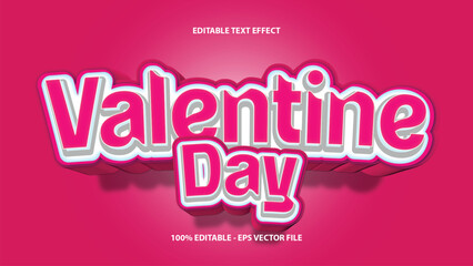 Vector Valentine Day Editable Text Effect