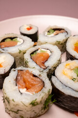 sushi with salmon