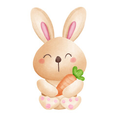 easter bunny with carrots 