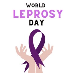 world leprosy day for world leprosy day celebration. flat design. flyer design. January 29